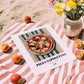 Pizza Napoletana – Italian Pizza, Pizzeria Still Life, unframed on coastal sand