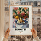 Biscotti – Italian Biscuits Dish, Bistro Poster, styled in a charming Paris street view
