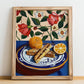 Biscotti – Italian Biscuits Dish, Bistro Print, no-text version framed in wood