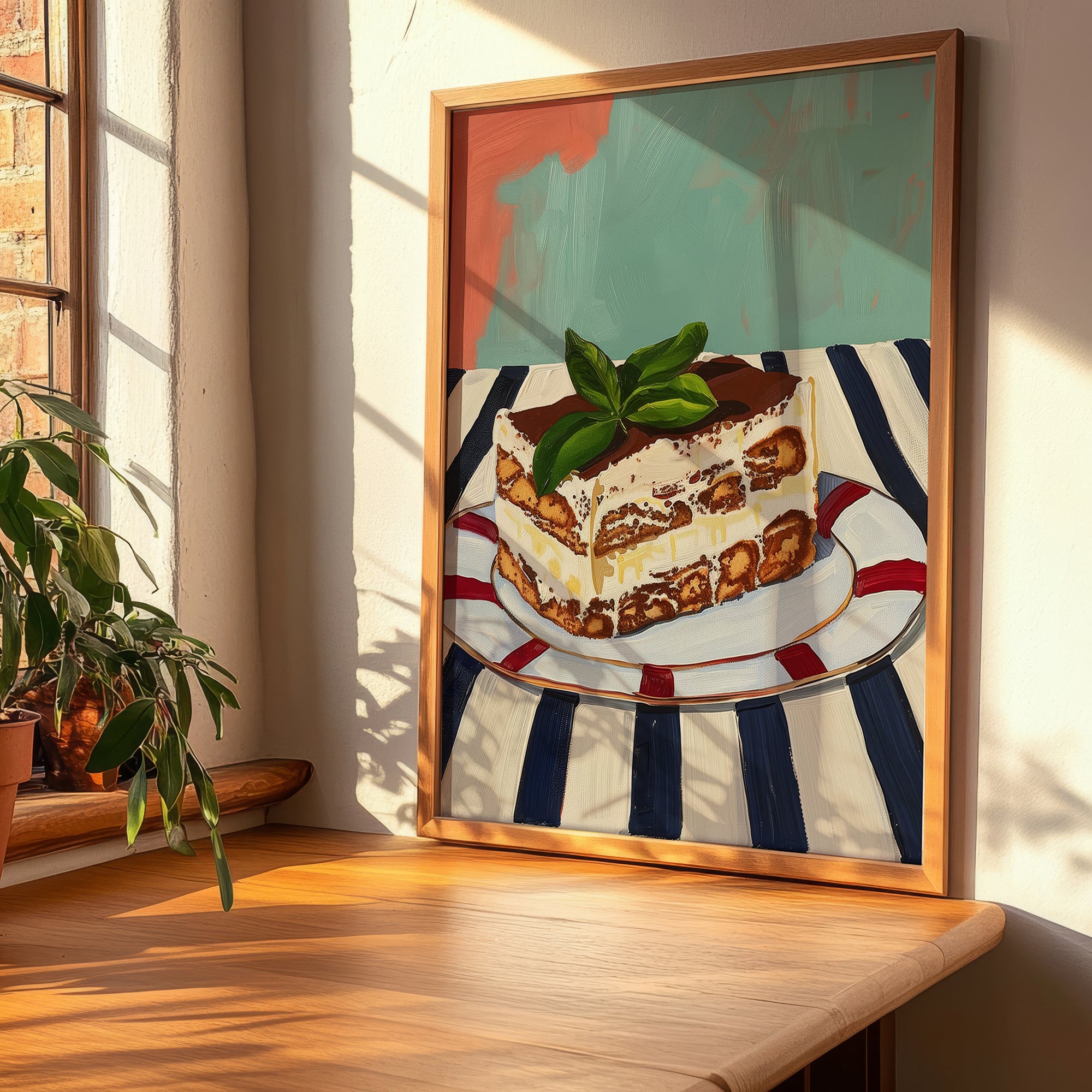 Tiramisu al Limoncello – Italian Dessert Dish, Bistro Wall Art, clean layout with no caption
