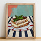 Tiramisu al Limoncello – Italian Dessert Dish, Bistro Wall Art, no-text version framed in wood