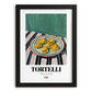 Tortelli – Italian Pasta, Trattoria Art, in sleek black frame