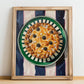 Crostata – Italian Dessert Dish, Fine Dining Restaurant Art, no-text version framed in wood