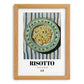 Risotto – Italian Stew Dish, Tavern Illustration, set in oak frame