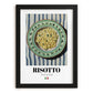 Risotto – Italian Stew Dish, Tavern Illustration, in sleek black frame