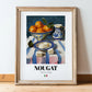Nougat – Italian Dessert Dish, Café Poster, in wooden frame leaning on the floor
