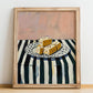 Nougat – Italian Dessert Dish, Café Still Life, no-text version framed in wood