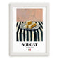 Nougat – Italian Dessert Dish, Café Still Life, placed in minimal white frame