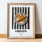 Grissini – Italian Bread Dish, Restaurant Poster, in wooden frame leaning on the floor