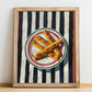 Grissini – Italian Bread Dish, Restaurant Poster, no-text version framed in wood