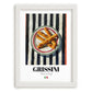 Grissini – Italian Bread Dish, Restaurant Poster, placed in minimal white frame