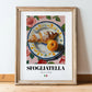 Sfogliatella – Italian Pastry Dish, Restaurant Wall Art, in wooden frame leaning on the floor