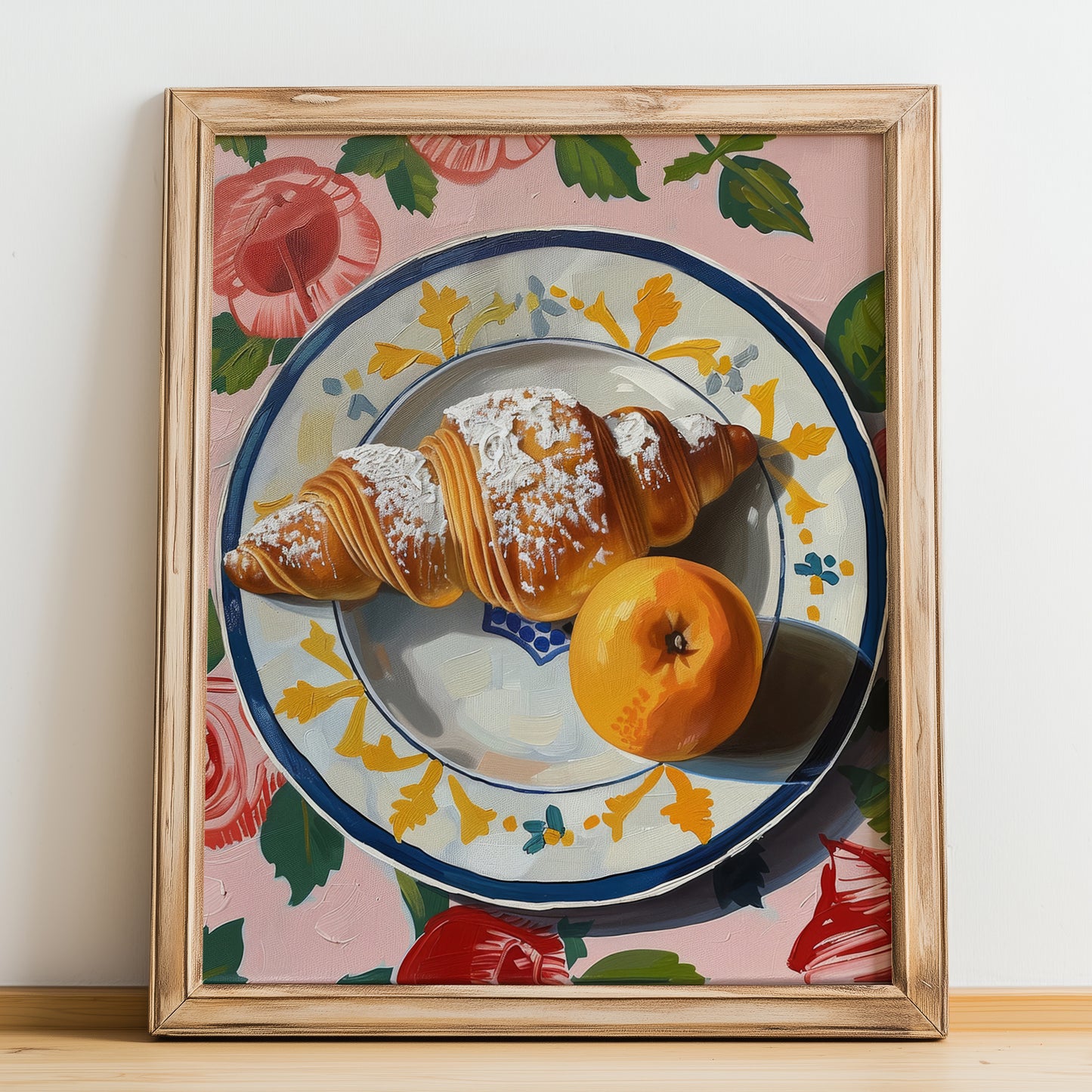 Sfogliatella – Italian Pastry Dish, Restaurant Wall Art, no-text version framed in wood