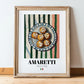 Amaretti – Italian Biscuits Dish, Café Poster, in wooden frame leaning on the floor