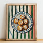 Amaretti – Italian Biscuits Dish, Café Poster, no-text version framed in wood