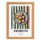 Amaretti – Italian Biscuits Dish, Café Poster, set in oak frame