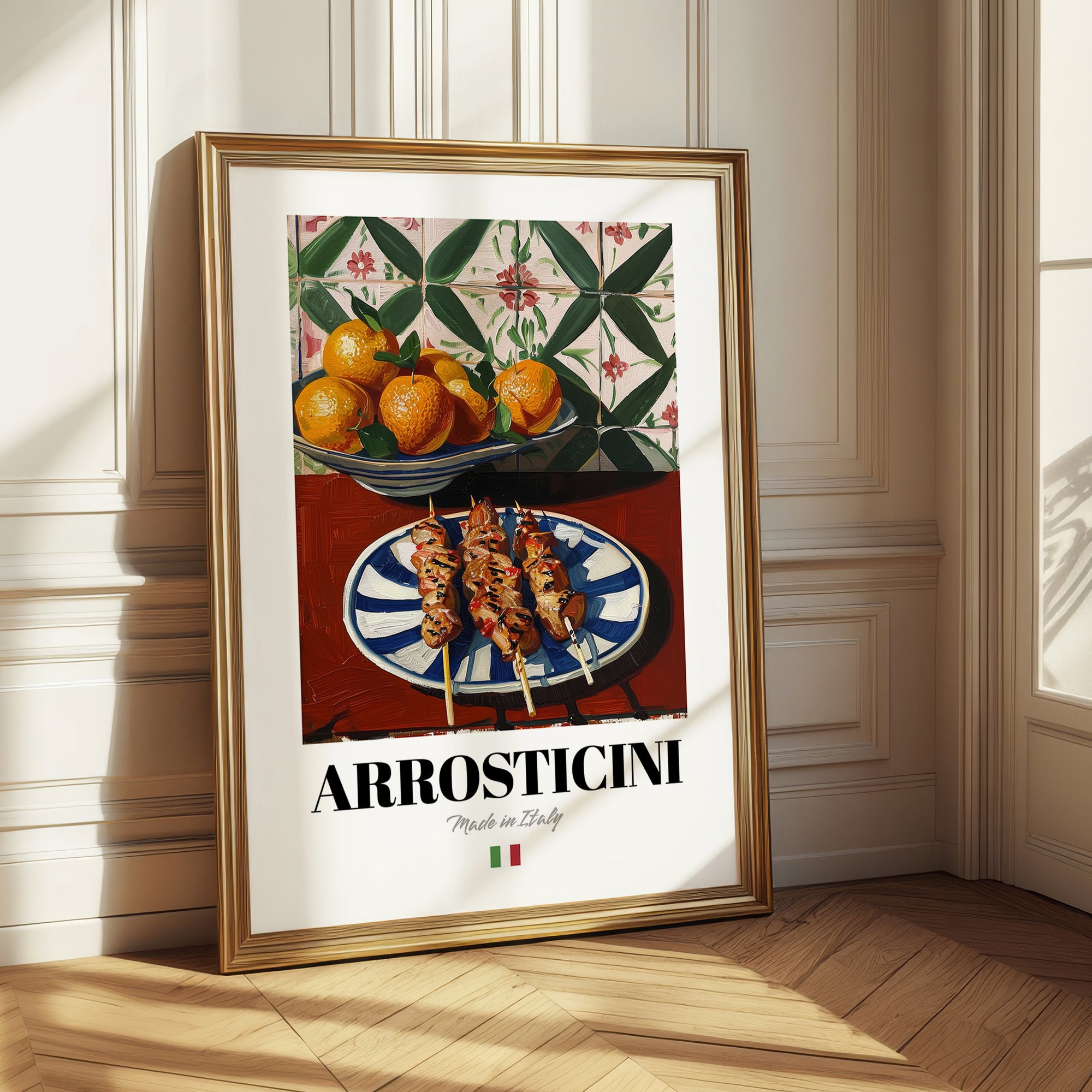 Arrosticini – Italian Meat Dish, Tavern Illustration