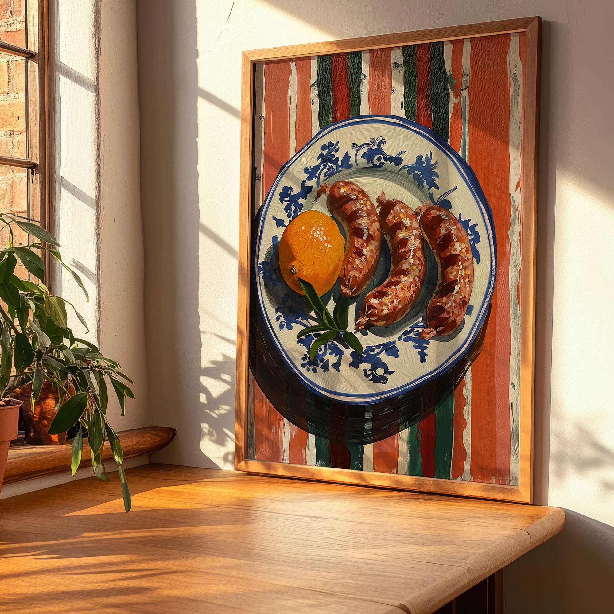 Salsiccia – Italian Meat Dish, Farmhouse Kitchen Wall Decor, clean layout with no caption