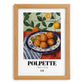 Polpette – Italian Snack Dish, Café Print, set in oak frame