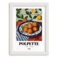 Polpette – Italian Snack Dish, Café Print, placed in minimal white frame
