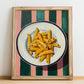 Penne – Italian Pasta, Restaurant Poster, no-text version framed in wood