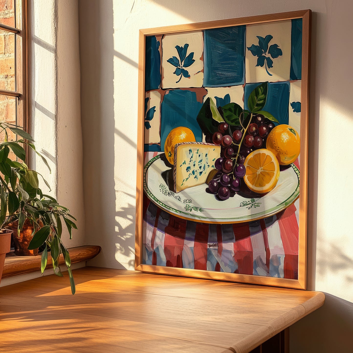 Gorgonzola – Italian Cheese Dish, Restaurant Painting, clean layout with no caption