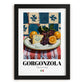 Gorgonzola – Italian Cheese Dish, Restaurant Painting, in sleek black frame