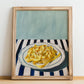 Tagliatelle – Italian Pasta, Ristorante Poster, no-text version framed in wood