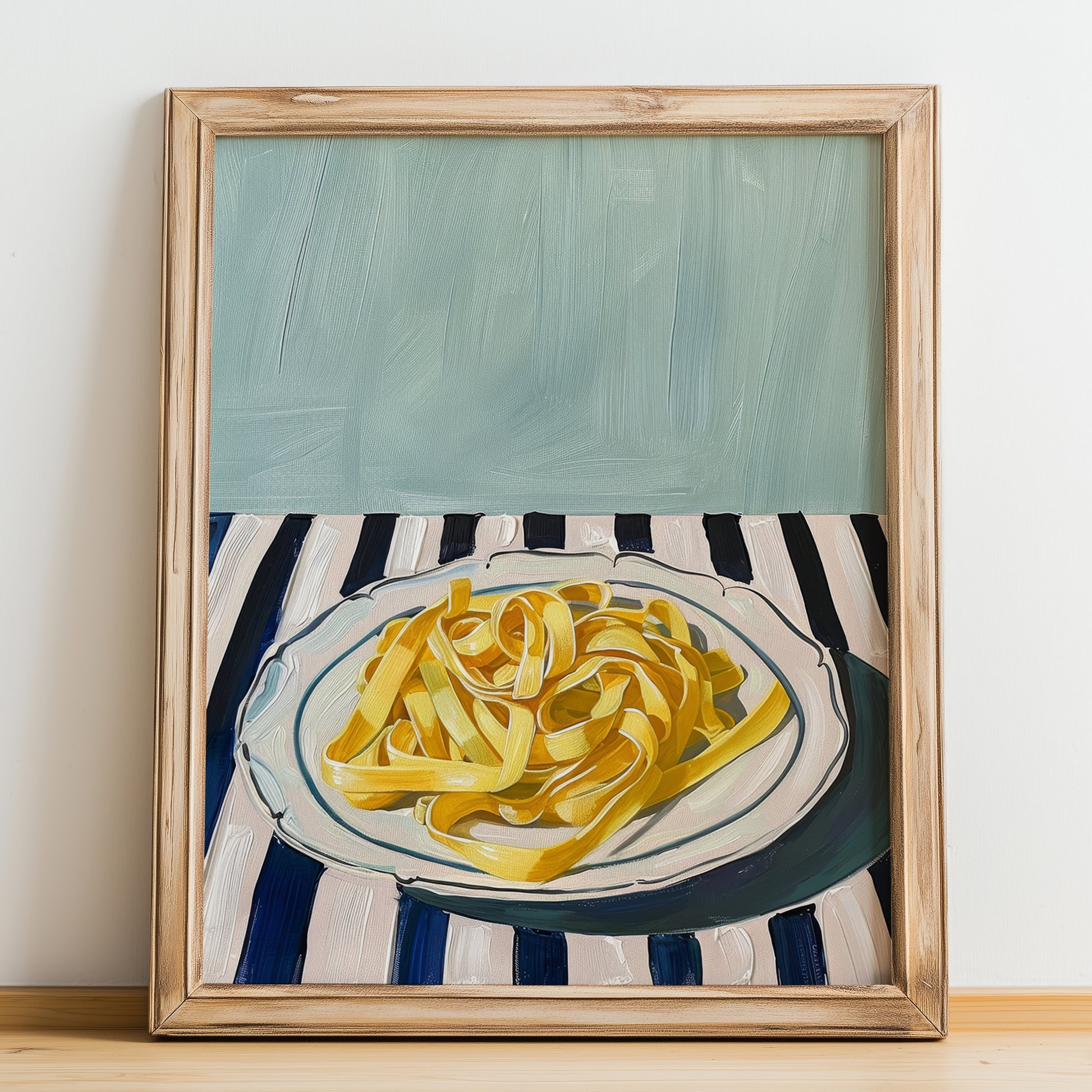 Tagliatelle – Italian Pasta, Ristorante Poster, no-text version framed in wood