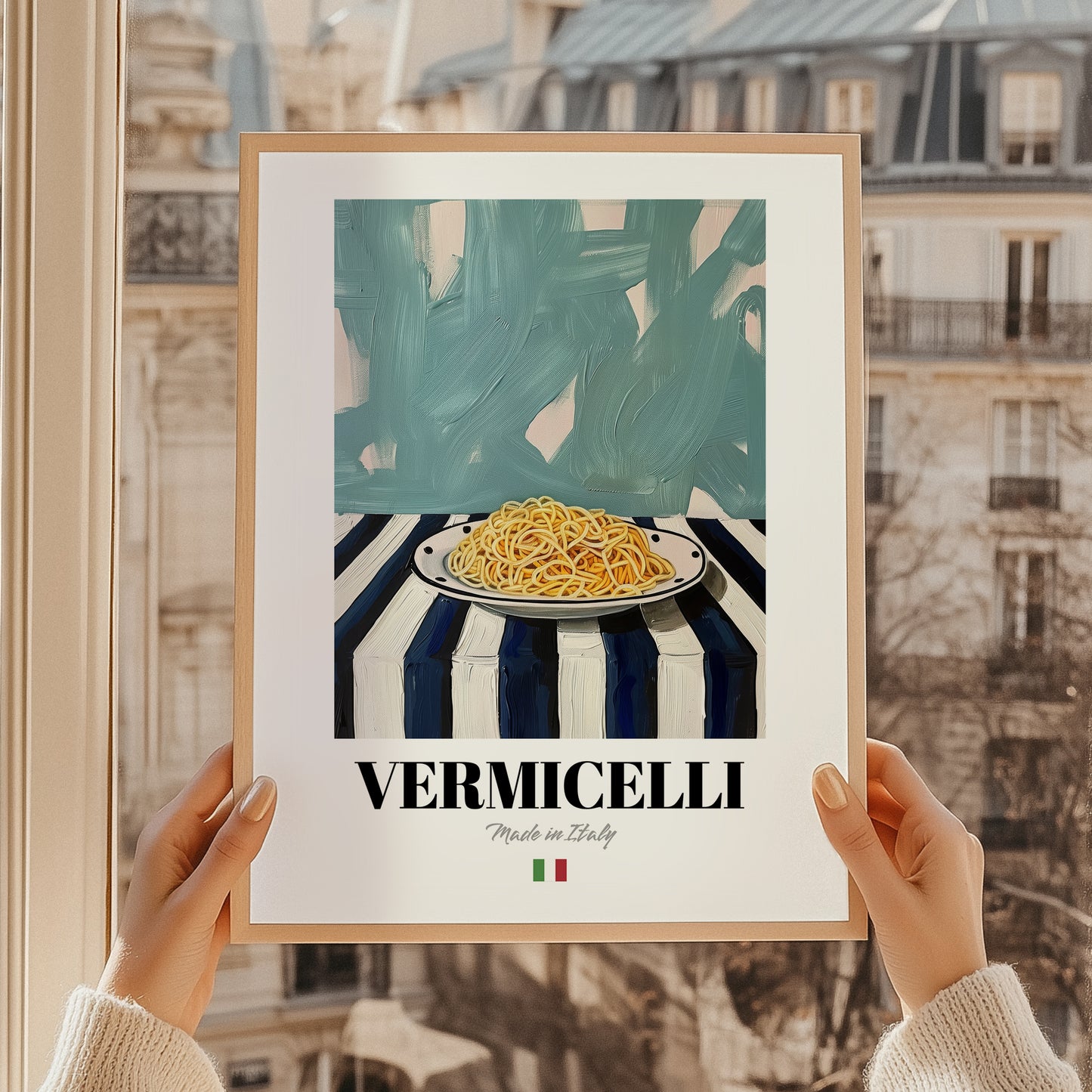 Vermicelli – Italian Pasta, Osteria Still Life, styled in a charming Paris street view