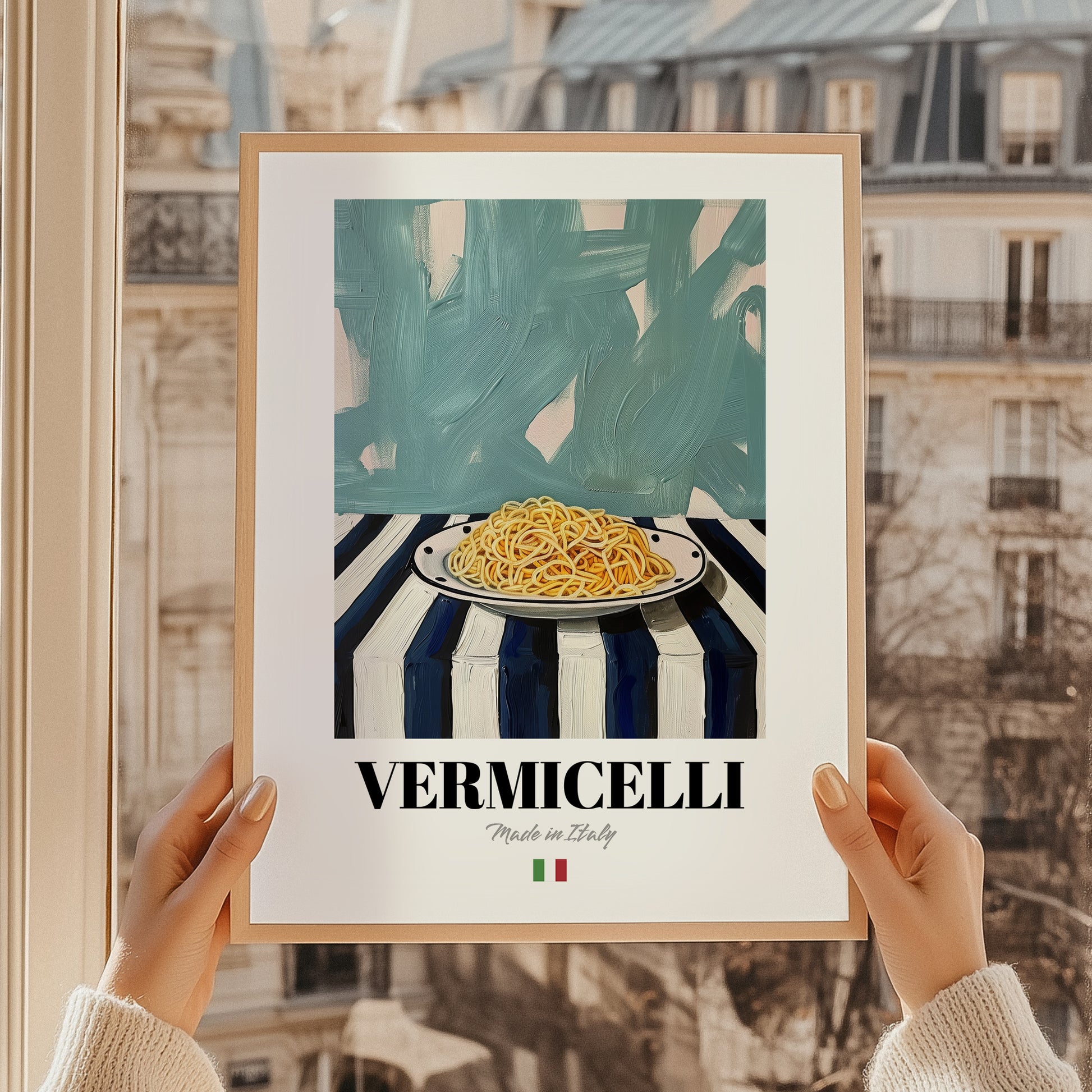 Vermicelli – Italian Pasta, Osteria Still Life, styled in a charming Paris street view