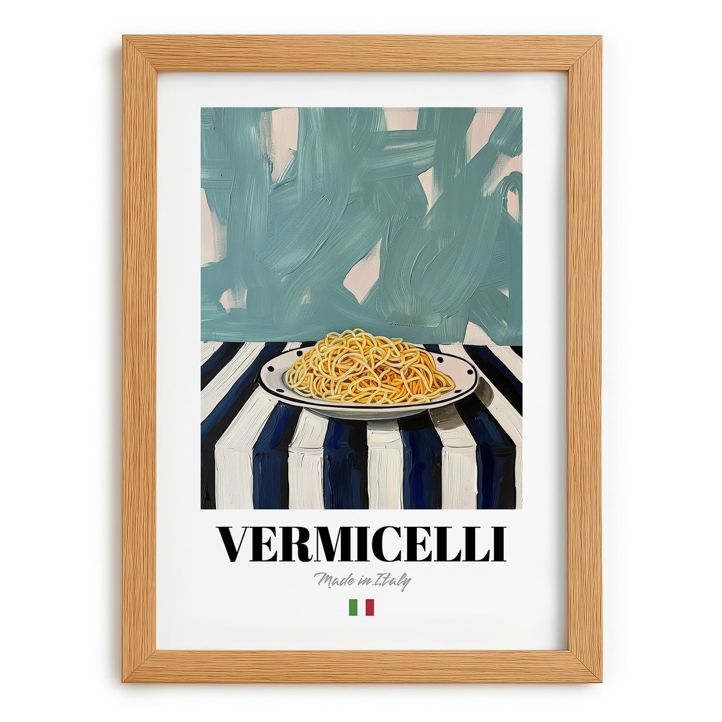 Vermicelli – Italian Pasta, Osteria Still Life, set in oak frame