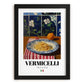 Vermicelli – Italian Pasta, Osteria Wall Art, in sleek black frame
