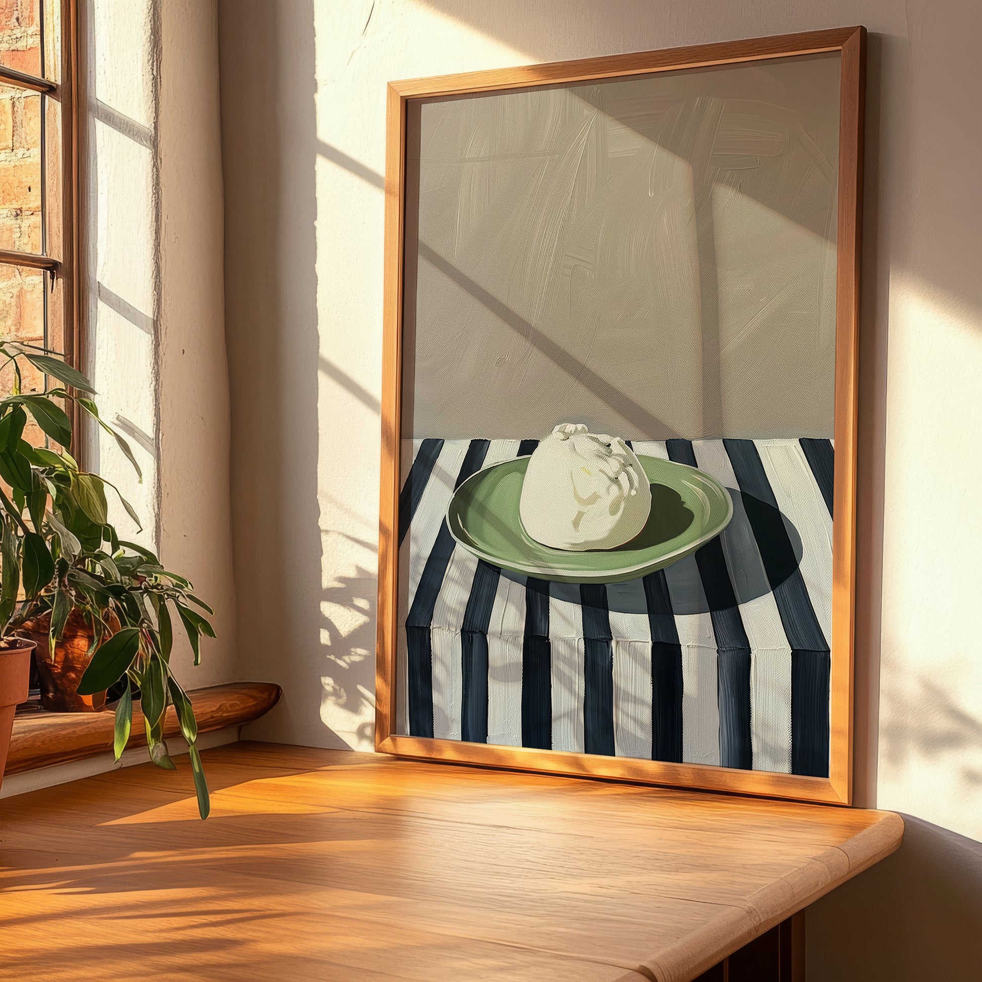 Burrata – Italian Cheese Dish, Bistro Poster, clean layout with no caption