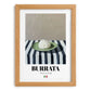 Burrata – Italian Cheese Dish, Bistro Poster, set in oak frame