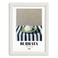Burrata – Italian Cheese Dish, Bistro Poster, placed in minimal white frame