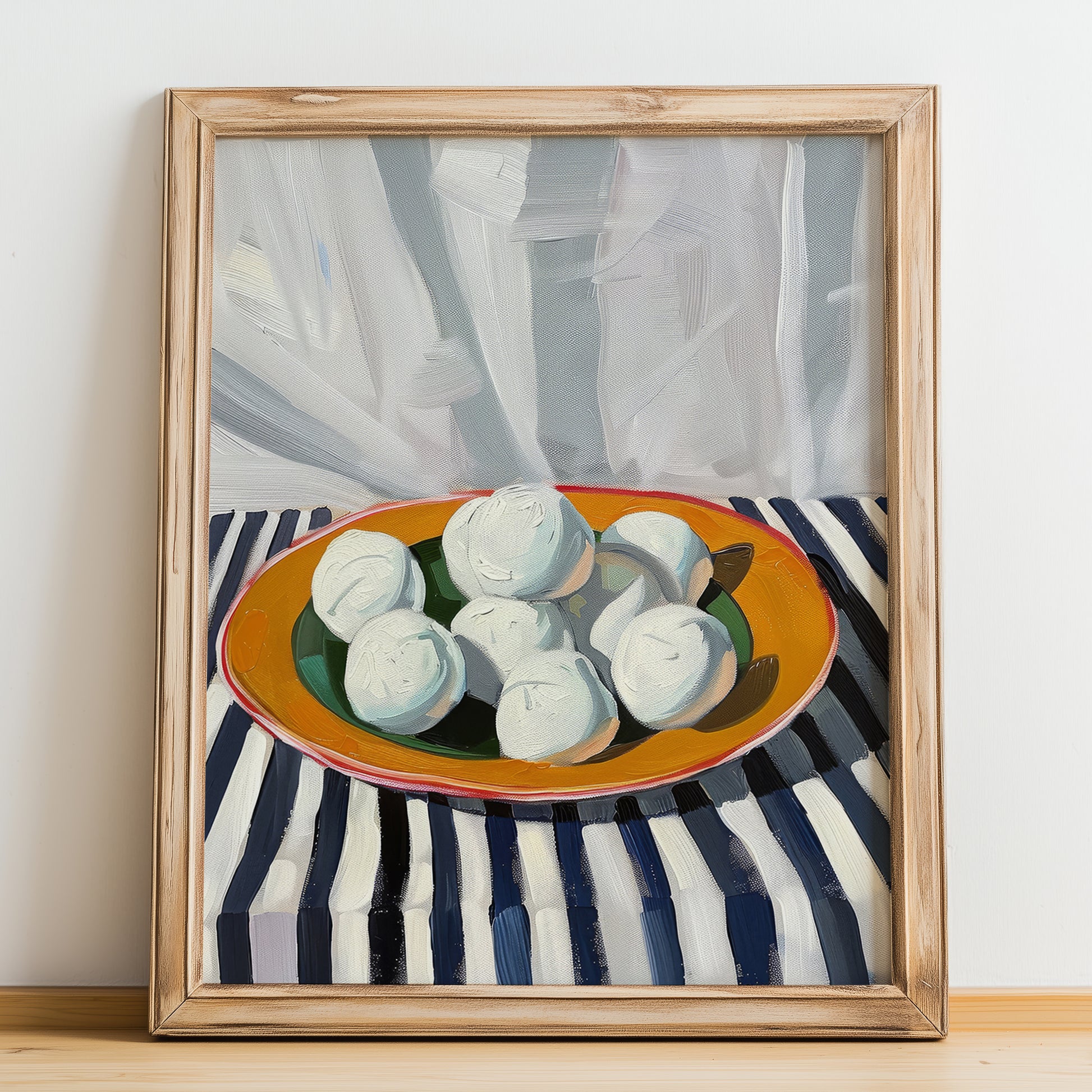 Bocconcini – Italian Cheese Dish, Tavern Poster, no-text version framed in wood