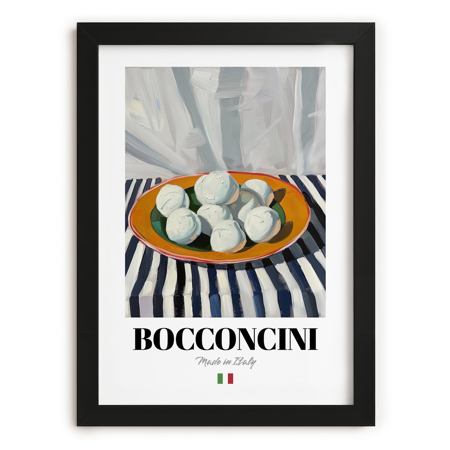 Bocconcini – Italian Cheese Dish, Tavern Poster, in sleek black frame