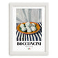 Bocconcini – Italian Cheese Dish, Tavern Poster, placed in minimal white frame
