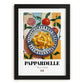 Pappardelle – Italian Pasta, Osteria Poster, in sleek black frame