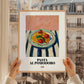 Pasta al pomodoro – Italian Pasta, Restaurant Poster, styled in a charming Paris street view