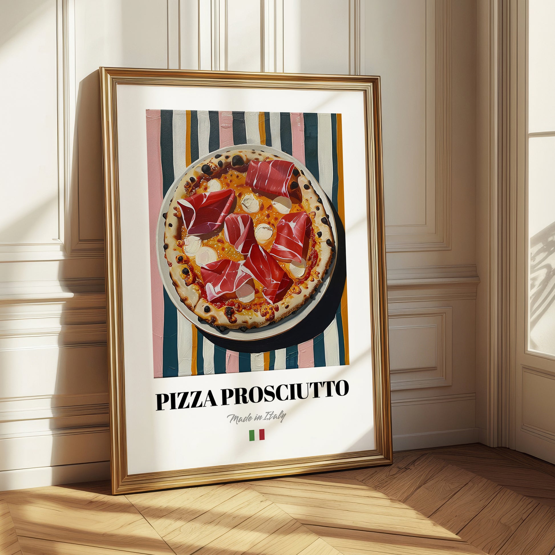 Pizza prosciutto – Italian Pizza, Ristorante Poster