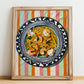 Linguine allo scoglio – Italian Pasta, Restaurant Wall Decor, no-text version framed in wood