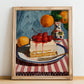 Zuppa Inglese – Italian Dessert Dish, Farmhouse Kitchen Painting, no-text version framed in wood