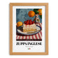 Zuppa Inglese – Italian Dessert Dish, Farmhouse Kitchen Painting, set in oak frame