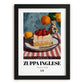 Zuppa Inglese – Italian Dessert Dish, Farmhouse Kitchen Painting, in sleek black frame