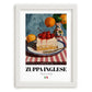 Zuppa Inglese – Italian Dessert Dish, Farmhouse Kitchen Painting, placed in minimal white frame