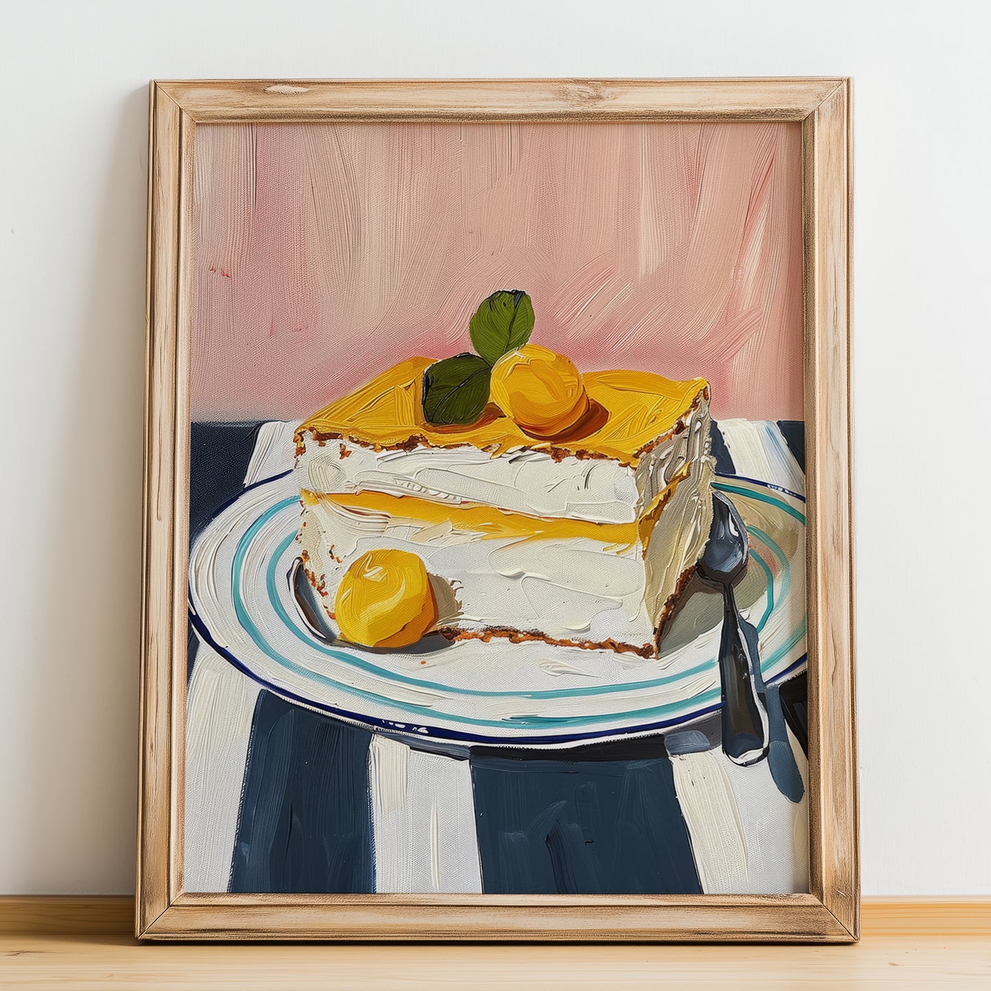 Zuppa Inglese – Italian Dessert Dish, Fine Dining Restaurant Print, no-text version framed in wood