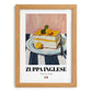 Zuppa Inglese – Italian Dessert Dish, Fine Dining Restaurant Print, set in oak frame