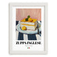 Zuppa Inglese – Italian Dessert Dish, Fine Dining Restaurant Print, placed in minimal white frame